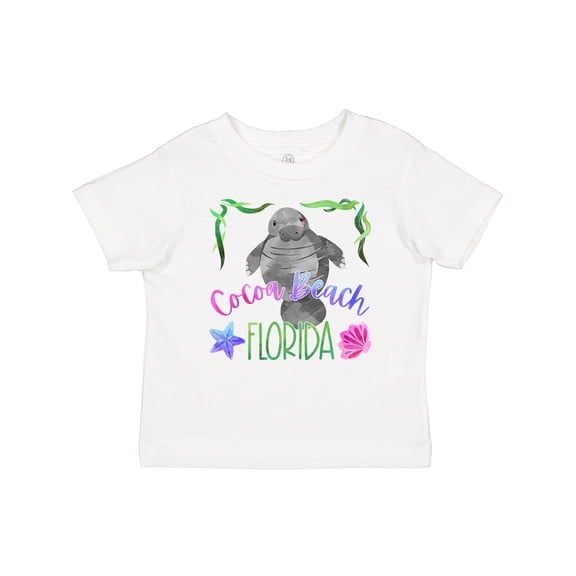Inktastic Cocoa Beach Florida Cute Swimming Manatee Boys or Girls Baby T-Shirt