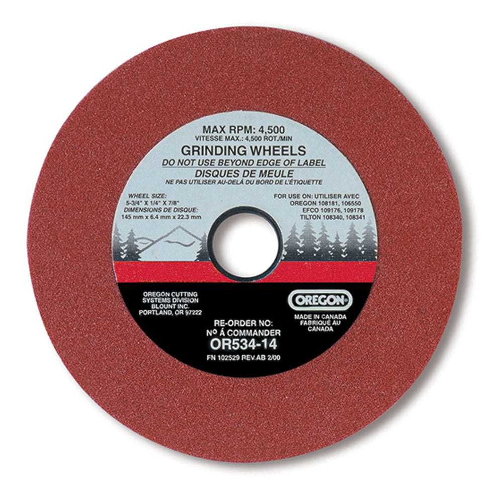 Oregon OR534-14A 5-3/4" x 1/4" Grinding Wheel for Full Size Bench Grinders 