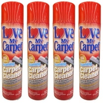 Love My Carpet foaming CARPET CLEANER Spray & Vacuum Self-Cleaning Formula, 12 oz, (4 Pack)
