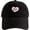 Black, variant on Women's Embroidered Heart Denim Visor Cap, Korean Style Adjustable Sun Baseball Hat