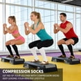 thumbnail image 4 of 8 Pairs Athletic Compression Calf Socks for Men & Women - 15-20mmHg Knee-High,Running,Travel & Daily Wear, 4 of 6