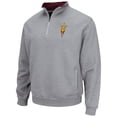 thumbnail image 2 of Men's Colosseum Heathered Gray Arizona State Sun Devils Tortugas Team Logo Quarter-Zip Jacket, 2 of 3