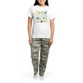 thumbnail image 4 of CafePress - Abstract Colorful Flowers Pattern Pajamas - Women's Short Sleeve Print T-Shirt and Pants Light Cotton Pajama Set, 4 of 7