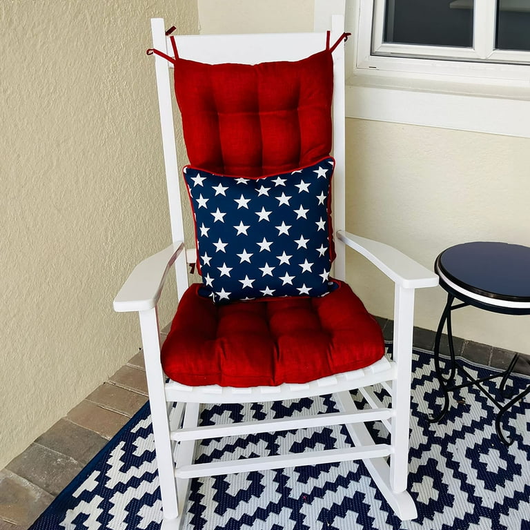 Barnett Home Decor Outdoor Rocking Chair Cushions – Rave Ruby Red