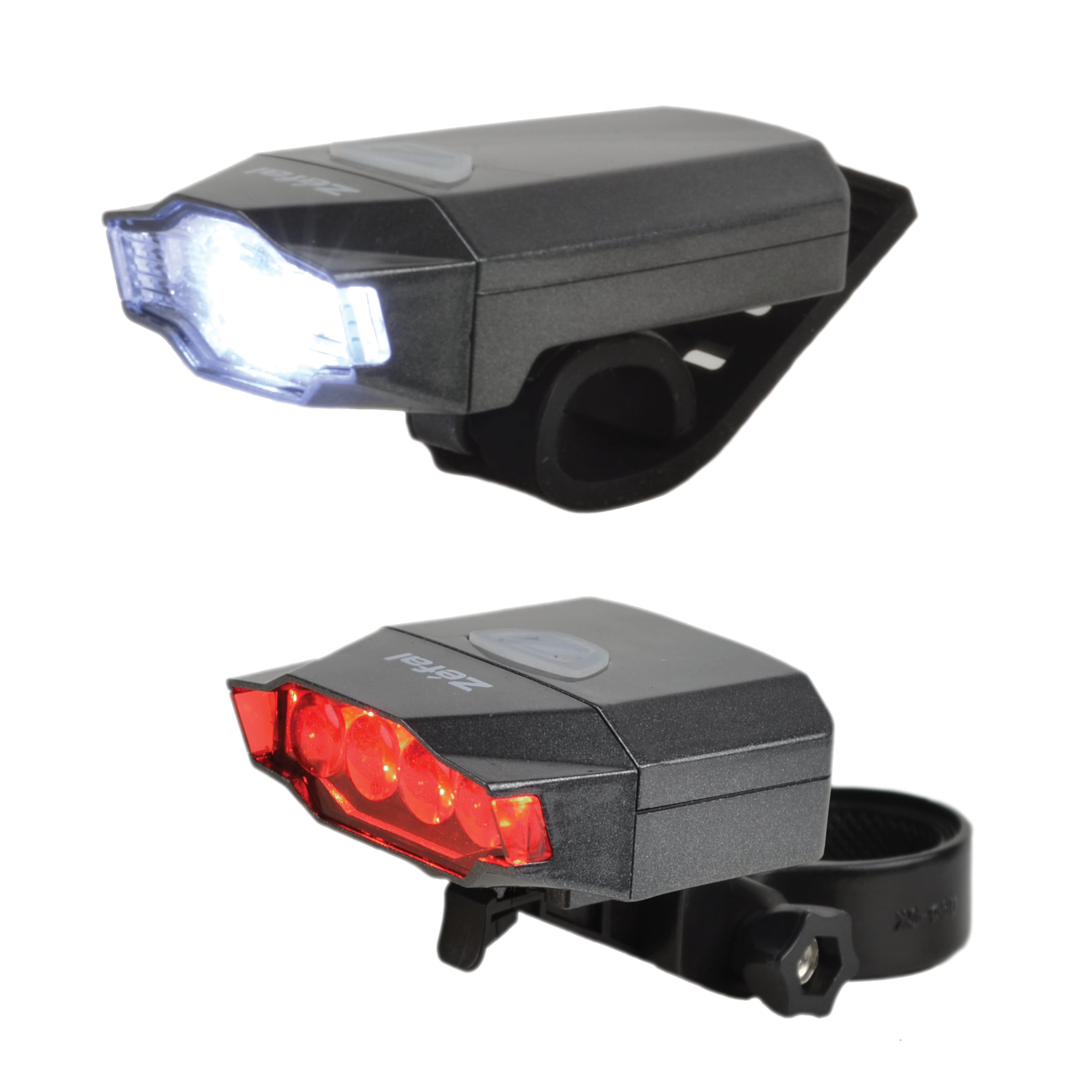 Zefal Manta Deluxe 2.0 Bike Front and Rear Light Set (100 Lumens, No Tools, Multiple Modes)