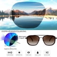 thumbnail image 5 of Joopin Rectangle Polarized Aviation Sunglasses for Men Women Classic Pilot Sun Glasses with Spring Hinge, 5 of 8
