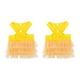 thumbnail image 5 of Vestidos para perros y mascotas, falda para cachorros, ropa de verano para perros pequeños y niñas, suministros transpirables para mascotas con lazo, Amarillo, 5 of 8