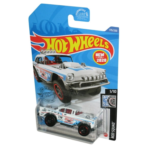 Hot Wheels Rod Squad 1/10 (2020) White Big-Air Bel-Air Toy Car 179/250