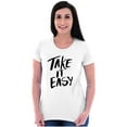 thumbnail image 4 of Take it Easy Pretty Fun Inspiring Womens Fitted Plus Size Graphic Tee Brisco Brands 2X, 4 of 5
