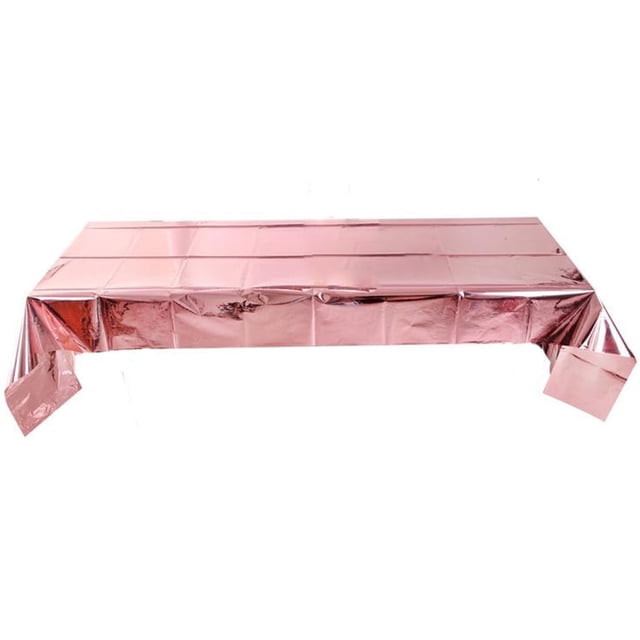 Birdeem Leaveable Rose Gold Tablecloth Christmas Party Decoration Foil Tablecloth