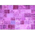 thumbnail image 1 of Ahgly Company Indoor Rectangle Patchwork Purple Transitional Area Rugs, 7' x 10', 1 of 4