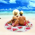 thumbnail image 6 of Matoen Microfiber Round Beach Towels Quicksand Descent Circular Blanket Fast Dry & Sandproof, Extra Large Picnic Table Circle Throws 60 inch with Fringe, 6 of 7