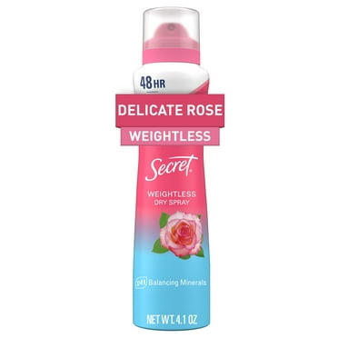 Secret Dry Spray Female Antiperspirant Deodorant, Wild Rose and Argan Oil, 4.1oz
