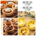 thumbnail image 2 of Mobutofu 25 Pcs Mini Moule à Tarte Moule en Alliage d'Aluminium Rond Cuisson Argent, 2 of 4