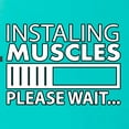 thumbnail image 5 of Wild Bobby Installing Muscles Please Waitâ€¦ Gym/Workout Women Tri-Blend Racerback Tank Top, Tahiti Blue, Medium, 5 of 5