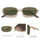 thumbnail image 3 of Gafas de Sol SOJOS Y2k Rectángulo Delgado SJ1187 Oro/Verde Oscuro, 3 of 5