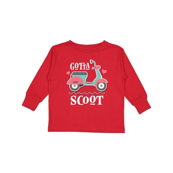 Inktastic Gotta Scoot Cute Scooter Girls Long Sleeve Toddler T-Shirt