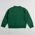 thumbnail image 4 of NOLDARES Toddler Button Down V Neck Cardigan Plain Long Sleeve Knit Open Front Sweater Baby Boys Fall Breathable Coats Clothes(Green,120), 4 of 8