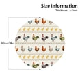 thumbnail image 2 of Zufioo Funny Chicken Print Leather Coaster Set, Decorative PVC Coasters 4-pack - Scald and Stain-resistant, Suitable for Home, Cafes, Restaurants-Round Shape, 2 of 6