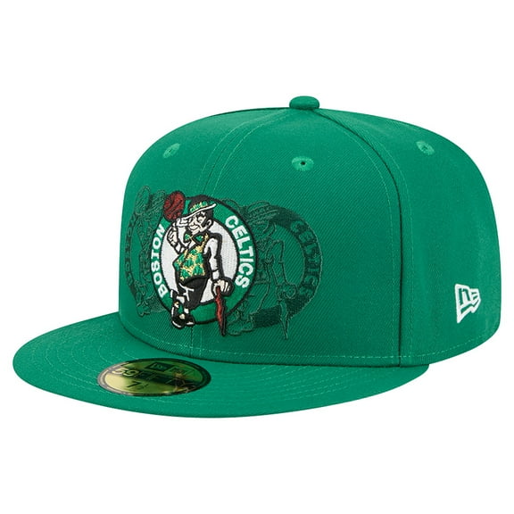 Men's New Era Kelly Green Boston Celtics Tri-Hit 59Fifty Fitted Hat
