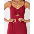 thumbnail image 4 of Combinaisons Jambes Larges Femmes Été Taille Haute Rompers V Cou Bretelles Réglables Mode Poches Creuses Rouge XL, 4 of 8