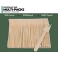 thumbnail image 4 of ICO Compostable Forks, [1000 count] Wooden Forks, Biodegradable Forks, 4 of 4