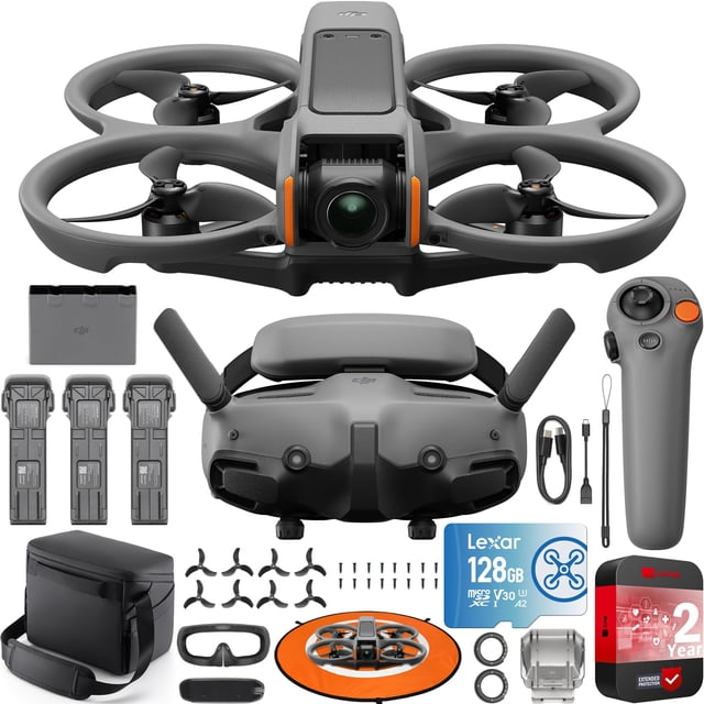 Drone DJI Avata 2 FPV Fly More Combo con 3 baterías 4K Cam