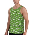 thumbnail image 2 of Fotbe Cows With Calfs Green Pattern Men's Quick Dry Workout Tank Top Gym Muscle Tee Fitness Bodybuilding Sleeveless T Shirt Breathable Workout Shirt-Medium, 2 of 9