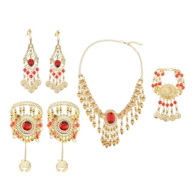 Pendientes de Joyería Salvador para Danza del Vientre Conjunto de Tocados Vestidos de Baile de Graduación Decoración de Vestuario Clip de oreja