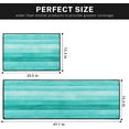 thumbnail image 3 of Turquoise Kitchen Rugs and Mats Non Skid Washable Set of 2, Teal Green Wood Stripe Kitchen Runner Rug, Modern Simple Abstract Under Sink Mats for Kitchen Floor Decor, 3 of 6