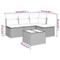 thumbnail image 2 of vidaXL 5 Piece Patio Sofa Set with Cushions Brown Poly Rattan, 2 of 4
