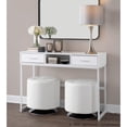 thumbnail image 5 of LumiSource White Metal, White Wood Franklin Console Table, 5 of 12