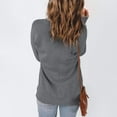 thumbnail image 4 of Oksale V Neck Sweatshirts for Women Loose Long Sleeve Sweatshirt Solid Color Sports Pullover with 2 Pockets Cozy Classic Fit Tops 2025, 4 of 9
