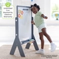 thumbnail image 5 of Little Partners Contempo Art Toddler Easel - Adjustable Height Two-Sided Paint Station for Kids with Chalk Board, Magnetic Dry Erase Board, Paper Holder, Paint Containers - Earl Grey, 5 of 11