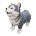 thumbnail image 3 of Figura de husky siberiano, modelo animal, pequeña y divertida figura de cachorro de husky siberiano aullando, adorno para habitación infantil, jardín, 3 of 8