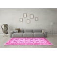 thumbnail image 3 of Ahgly Company Indoor Square Oriental Pink Traditional Area Rugs, 3' Square, 3 of 4