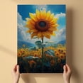 thumbnail image 3 of Sunflower Flower Canvas Wall Art 8x12 inches - French Antique Botanical Floral Sunflower Flower Watercolor Wall Decor, 3 of 5