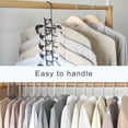 thumbnail image 4 of 1*Clothes Hanger Clothing Hanger Multi Layer 5 in 1 Anti Slip Design Saving Closet Organizer for Shirts Dresses Sweaters, 4 of 5