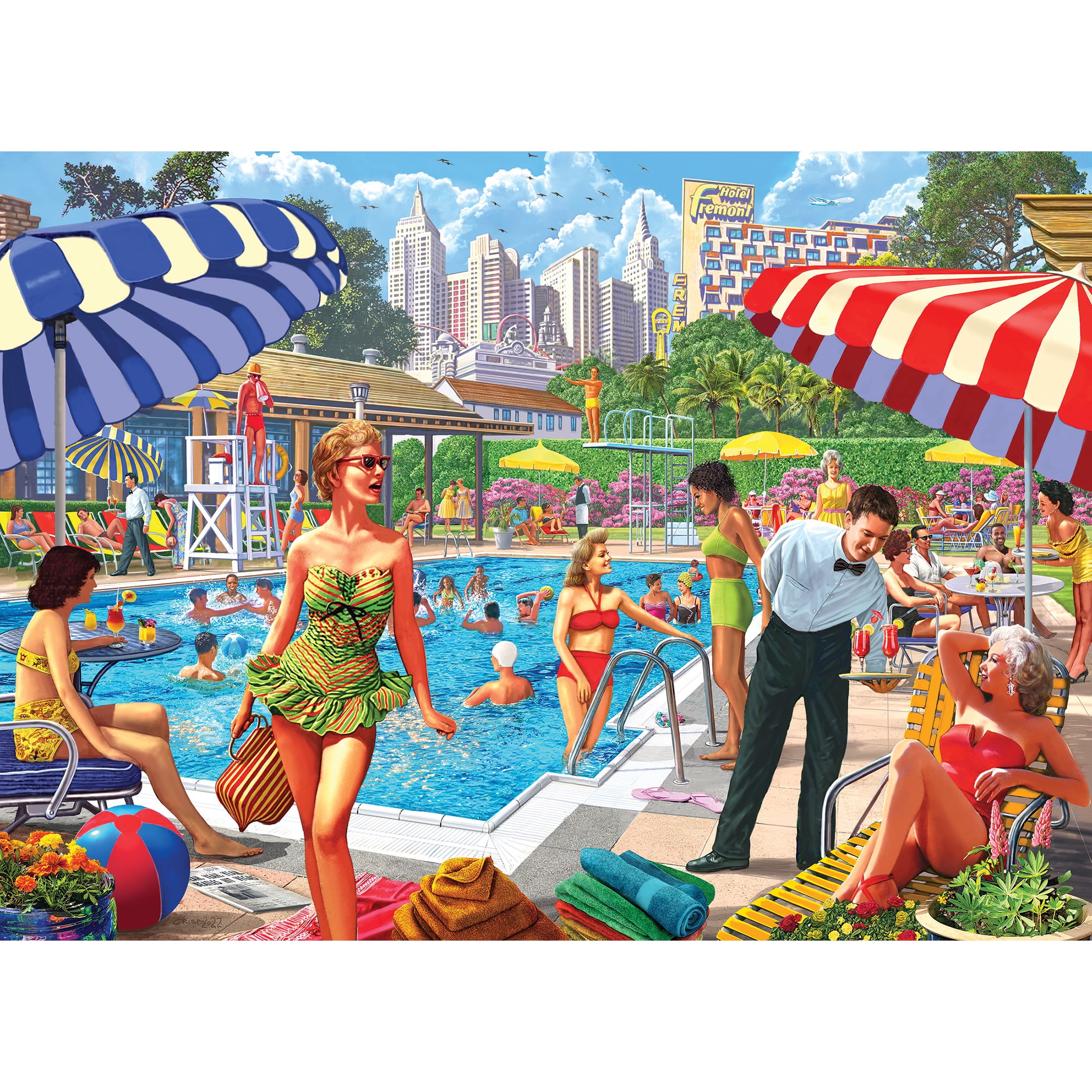 RoseArt - Kodak Premium 1000-Piece - Club Pool - Adult Interlocking Puzzle