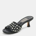 thumbnail image 2 of Dolce Vita Meeza Onyx Mesh Pearl Open Toe Slip On Kitten Heeled Fashion Sandals (Onyx Mesh Pearl, 5), 2 of 3