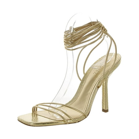 

Schutz Womens Salto Fino Faux Leather Square Toe Heels