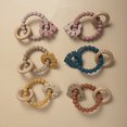 thumbnail image 2 of 3-in-1 BPA-Free Silicone Teether: Leaves Design, Wood Ring, Infant Teething Toys - Food Grade Nursing Teether, 2 of 5