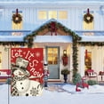 thumbnail image 4 of SM-XLHN Let It Snow Snowflake Snowman Christmas House Flag 28x40 Inch Double Sided, Black Winter Holiday Yard Outdoor Decorative Flag, 4 of 6