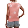 thumbnail image 6 of hirigin Women Knitted Loose Tank Tops Summer Casual Floral Print V-neck Sleeveless T-shirt for Streetwear Club Wear, 6 of 8