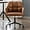 Brown, variant on VESCASA Adjustable Home Office Desk Chair with Square Tufted Mid-Back, Faux Leather 360 Swivel Upholstered Task Armchair with Wheels for Teens Bedroom/Living Room, Brown