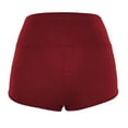thumbnail image 4 of Tittly Shorts for Women Womens Shorts Womens High Waisted Cut Out Yoga Workout Gym Night Club Butt Lifting Booty Shorts Sweatpants Women Yoga Pants Red S, 4 of 4
