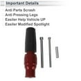 thumbnail image 6 of 10.5mm Motorcycle Slider Frame Aluminum Alloy Plastic Wheel Fairing Protection Crash Pad Protector Guard 43mm 170mm Bolt Red 1 Set, 6 of 7