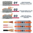 thumbnail image 4 of Lever Wire Connectors Kit 34PCS Quick Connect Wire Splice Connectors Conductor Compact Connectors 1 to 1 Inline Wire Splices Terminals, 4 of 7