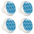 thumbnail image 2 of 4 Pcs Frozen Ice Cubes Blue Art Knobs for Kitchen Cabinet Cupboard Dresser Bookcase Drawer Pulls Handles Round Home Decor, 2 of 8