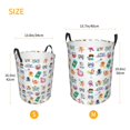 thumbnail image 3 of Sikiie Hello Summer Cat Print Round Dirty Clothes Basket, Waterproof Standing Foldable Storage Basket, for Laundry Room, Bedroom, Bathroom Storage-Medium, 3 of 6